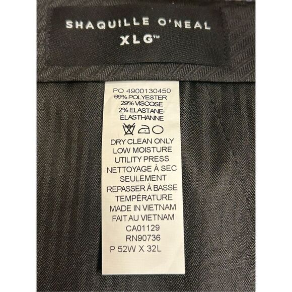Shaquille O'Neal XLG Big and Tall Stretch Fabric Classic Fit Flat Front Suit Pa - Picture 7 of 7